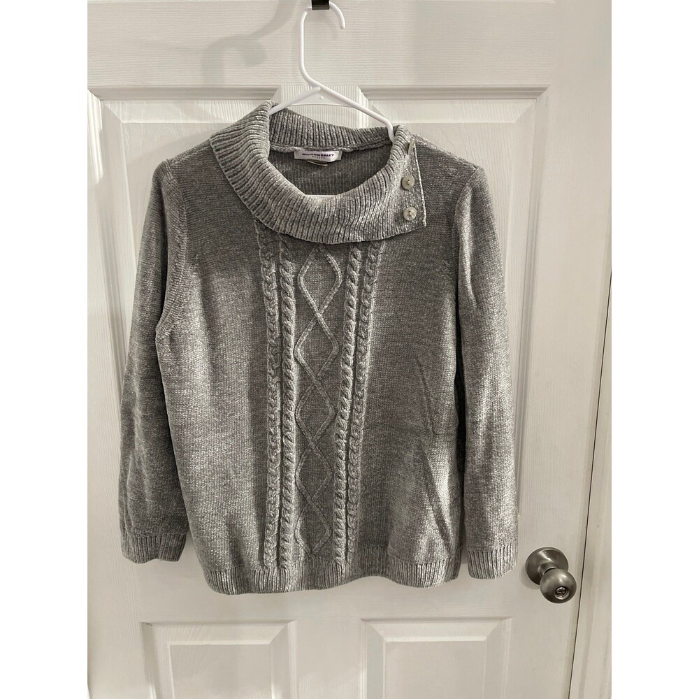 Allison Daley Sweater Size Petite Large Gray